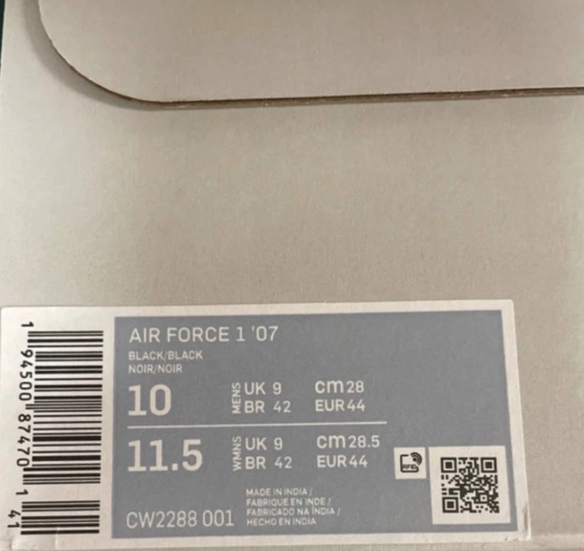 Nike Air Force 1 Negro - Zapatilla Clásica (Auténtica Reventa)